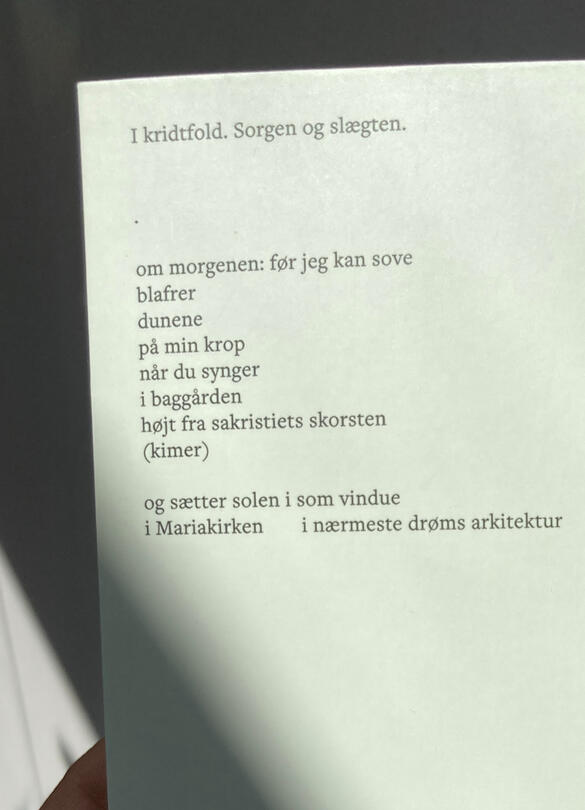 I kridtfold, bagside